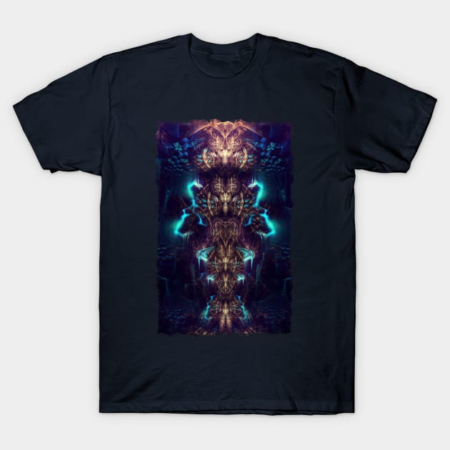 Crystal Magma- Visionary Fractal Manipulation - Manafold Art T-Shirt by Manafold